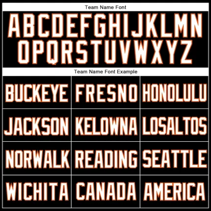 Custom Black White-Orange Mesh Authentic Throwback Baseball Jersey - Image 4