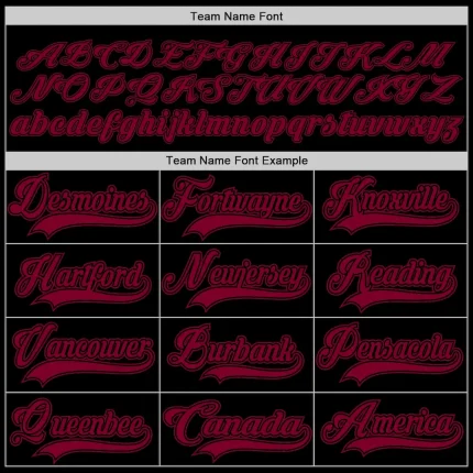 Custom Black Maroon Hockey Jersey - Image 4