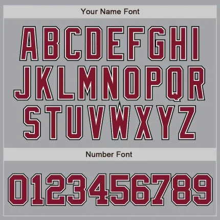 Custom Gray Crimson-Black Authentic Baseball Jersey - Image 4