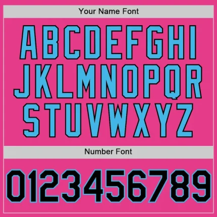 Custom Pink Black-Sky Blue Bomber Full-Snap Varsity Letterman Two Tone Hoodie Jacket - Image 5