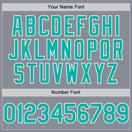 Custom Gray Aqua-White Bomber Full-Snap Varsity Letterman Hoodie Jacket - Image 5