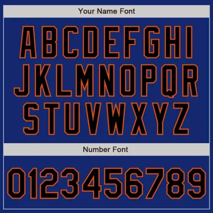 Custom Royal Black-Orange Bomber Varsity Letterman Zipper Jacket - Image 5