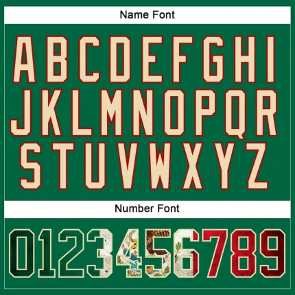 Custom Kelly Green Vintage Mexican Flag Cream-Red Hockey Lace Neck Jersey - Image 5