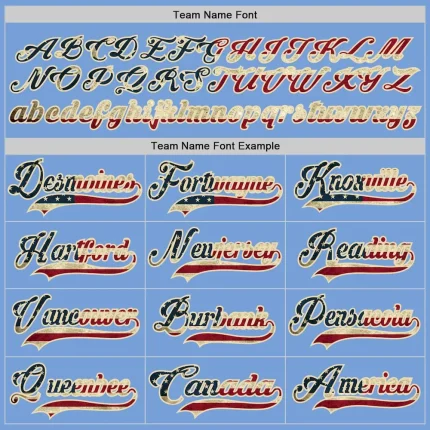 Custom Light Blue Vintage USA Flag Cream-Navy Hockey Lace Neck Jersey - Image 4