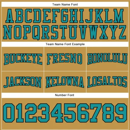 Custom Stitched Old Gold Teal-Black Football Pullover Sweatshirt Hoodie - Image 3