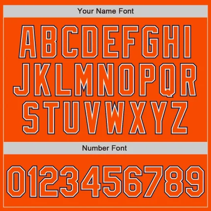 Custom Orange White-Navy Authentic Baseball Jersey - Image 5