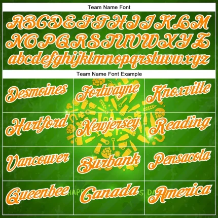 Custom Green Bay Orange-White 3D St. Patrick's Day Shamrock Performance Polo Shirt - Image 4