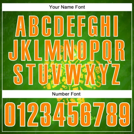 Custom Green Bay Orange-White 3D St. Patrick's Day Shamrock Performance Polo Shirt - Image 5