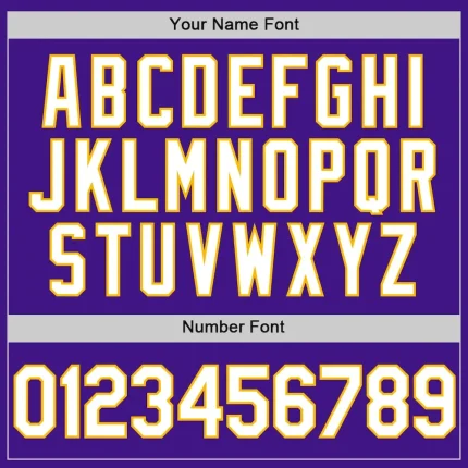 Custom Purple White-Gold Authentic Throwback Baseball Jersey - Image 5