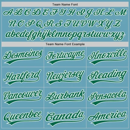 Custom Shadow Blue Kelly Green-White Authentic Baseball Jersey - Image 4