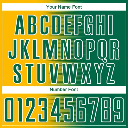 Custom Kelly Green Gold-White Gradient Line Sublimation Soccer Uniform Jersey - Image 6