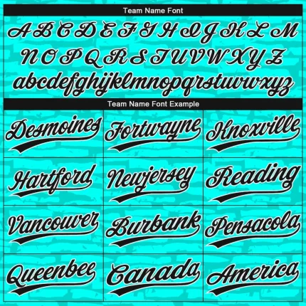 Custom Teal Black-White 3D Pattern Two-Button Unisex Softball Jersey - Image 4