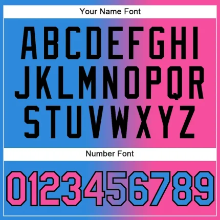 Custom Electric Blue Pink-Black Gradient Fashion Two-Button Unisex Softball Jersey - Image 5