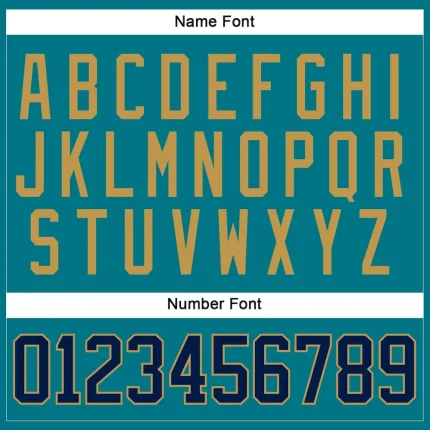 Custom Teal Navy-Old Gold Hockey Jersey - Image 5