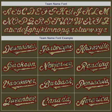 Custom Olive Camo-Black Authentic Two Tone Salute To Service Baseball Jersey - Image 4