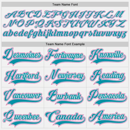 Custom White Teal-Pink Hockey Lace Neck Jersey - Image 4