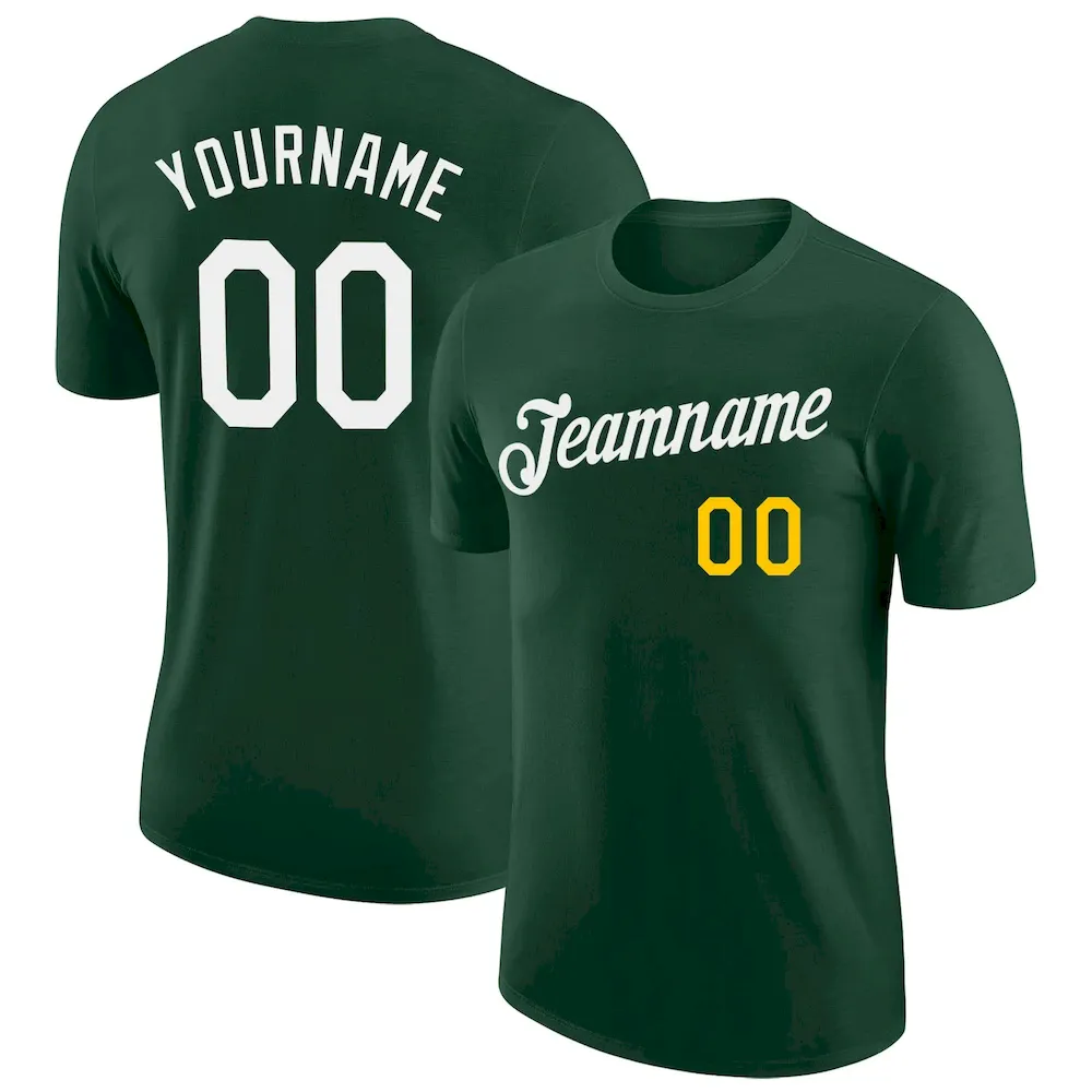 green_0086.webp Custom Green White-Gold Performance T-Shirt - Image 1