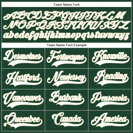 Custom Green White-Cream Authentic Baseball Jersey - Image 4