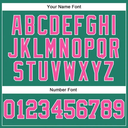 Custom Kelly Green Pink-White Authentic Throwback Basketball Jersey - Image 4