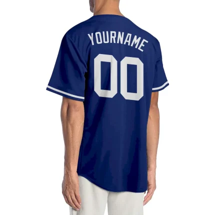 Custom Royal White-Red Authentic Baseball Jersey - Image 2