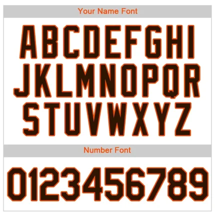 Custom White Brown Pinstripe Brown-Orange Authentic Baseball Jersey - Image 4